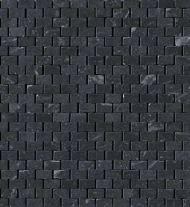 Мозаика Fap Roma Grafite Brick Mosaico fMAC, цвет чёрный, поверхность матовая, квадрат, 300x300