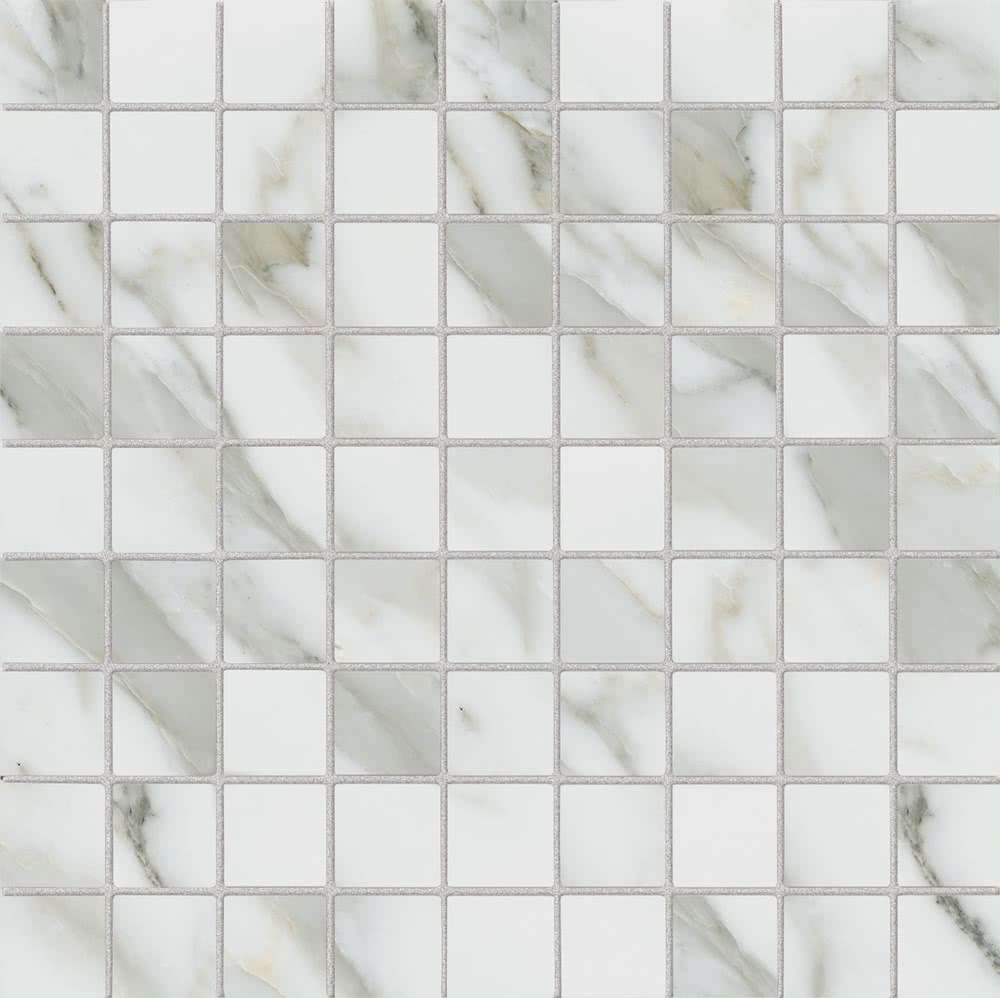 Мозаика Piemme Marmi-Reali Calacatta Mosaico 69820, цвет серый, поверхность полированная, квадрат, 300x300