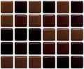 Мозаика Irida Caramel Chocolate на сетке, цвет коричневый, поверхность глянцевая, квадрат, 322x322