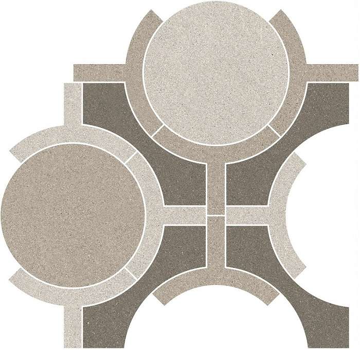 Декоративные элементы Kerama Marazzi Джиминьяно Декор 2 Наборный Матовый ID150, цвет серый коричневый бежевый, поверхность матовая, прямоугольник, 480x495