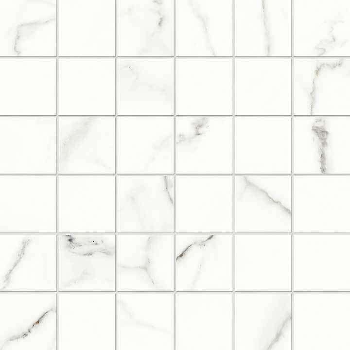 Мозаика Novabell Mosaico Statuario Silk. IMP 005N, цвет белый, поверхность матовая, квадрат, 300x300