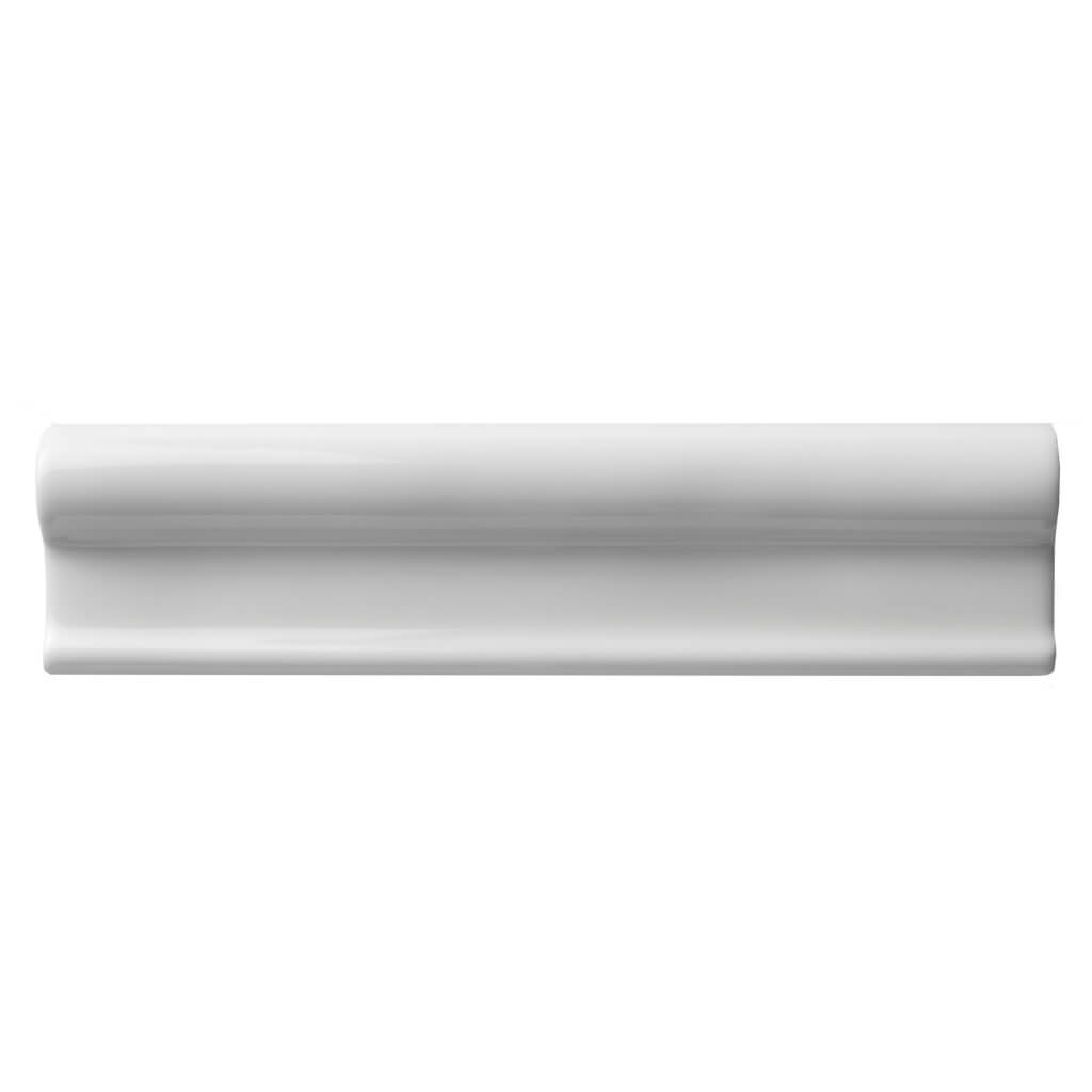 Бордюры Adex Levante Moldura Aire Glossy ADLE5001, цвет белый, поверхность глянцевая, прямоугольник, 50x200