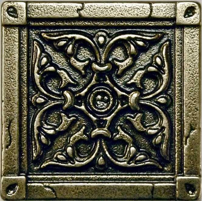 Вставки Kavarti Byzantium Classic, цвет металлик, поверхность лаппатированная, квадрат, 50x50