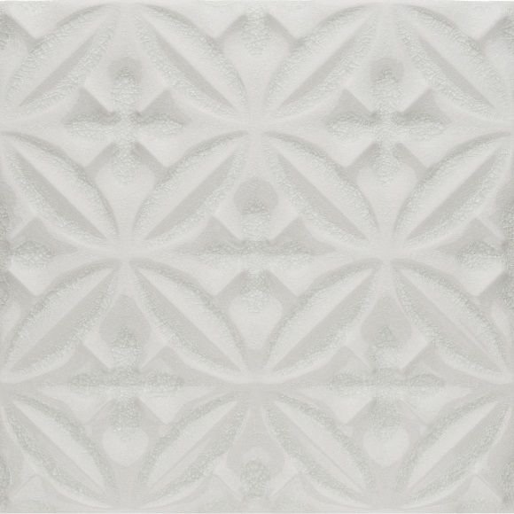 Декоративные элементы Adex ADOC4002 Relieve Caspian White Caps, цвет белый, поверхность глянцевая, квадрат, 150x150