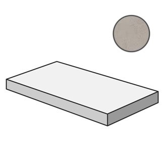 Ступени ABK Docks Grad. Top SX Silver Rett. DKR03107, цвет серый, поверхность матовая, прямоугольник с капиносом, 330x600