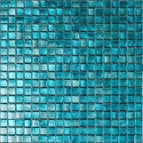 Мозаика Alma Mosaic Beauty BN16, цвет бирюзовый, поверхность глянцевая, квадрат, 150x150