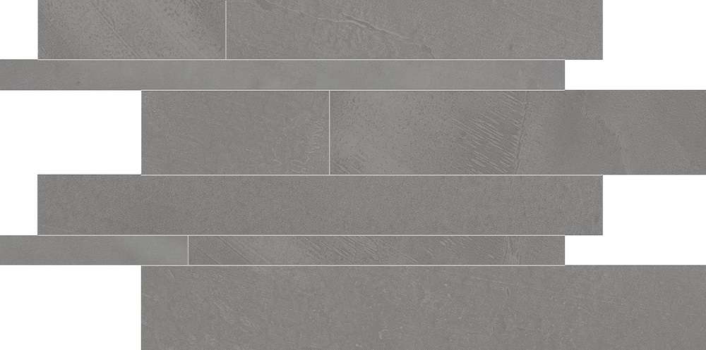 Мозаика Ergon Architect Resin Listelli Sfalsati London Smoke Naturale E2GL, цвет серый, поверхность натуральная, прямоугольник, 300x600