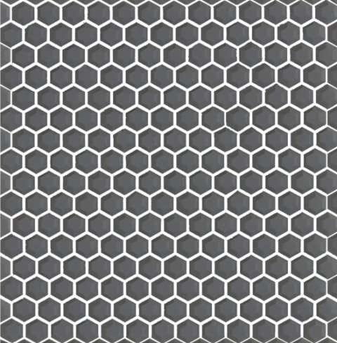 Мозаика Made+39 Cube Black Hex 3900041, цвет чёрный, поверхность матовая, прямоугольник, 285x305