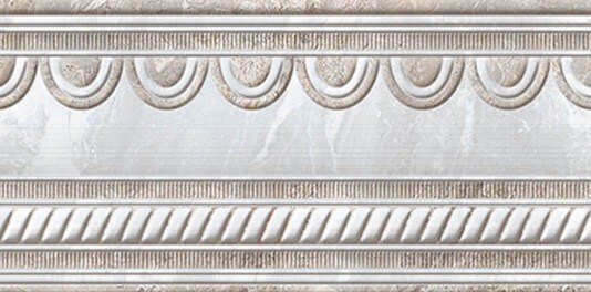 Бордюры Azteca Zoc. Fontana Ice, цвет белый, поверхность рельефная, прямоугольник, 150x300