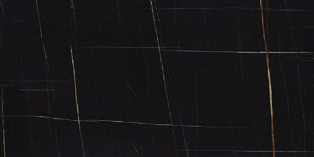 Широкоформатный керамогранит Graniti Fiandre Maximum Marmi Sahara Noir Lucidato, цвет чёрный, поверхность полированная, прямоугольник, 1500x3000