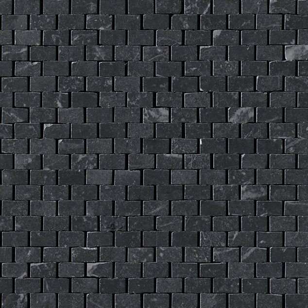 Мозаика Fap Roma Brick Grafite Mosaico, цвет чёрный, поверхность полированная, под кирпич, 300x300
