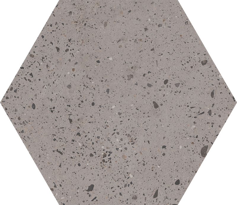 Керамогранит Paradyz Industrialdust Light Grys Gres Szkl. Mat., цвет серый, поверхность матовая, шестиугольник, 171x198