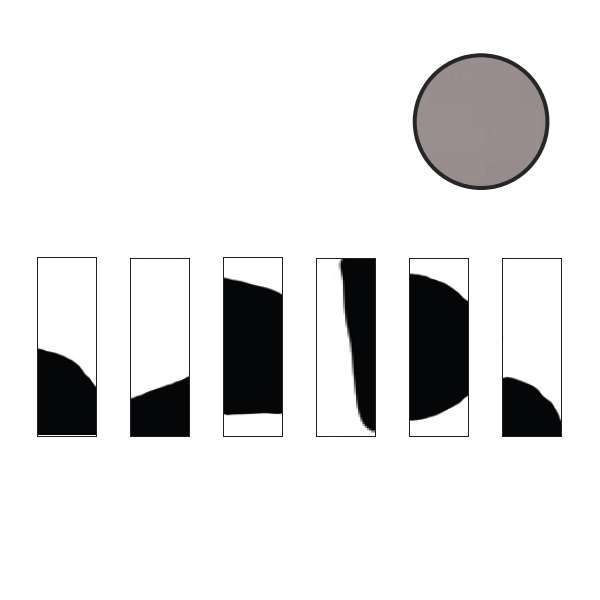 Керамическая плитка Ornamenta Mix’n Match Pattern Grigio MAM1545PG, цвет серый, поверхность матовая, прямоугольник, 150x450