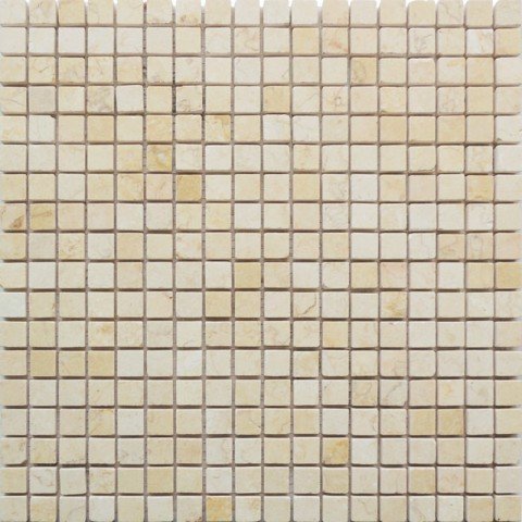 Мозаика Caramelle Mosaic Pietrine Botticino Pol 15X15 4mm, цвет бежевый, поверхность полированная, квадрат, 305x305