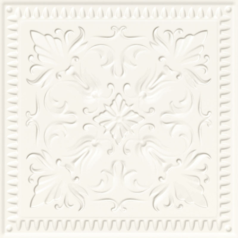 Керамическая плитка Paradyz Classy Chic Bianco Struktura C Sciana, цвет белый, поверхность матовая, квадрат, 198x198