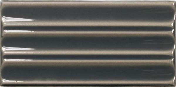 Керамическая плитка Wow Fayenza Belt Ebony 127929, цвет чёрный тёмный, поверхность глянцевая 3d (объёмная), кабанчик, 62x125
