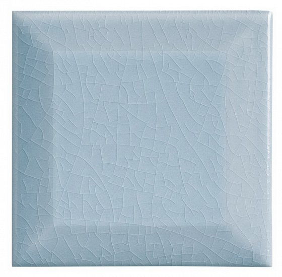 Керамическая плитка Adex ADMO5500 Biselado PB C/C Stellar Blue, цвет голубой, поверхность глянцевая, квадрат, 75x75