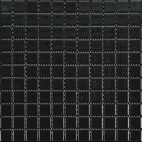 Мозаика Natural Mosaic Color Palette A-091 (B-091) (Стекло), цвет чёрный, поверхность глянцевая, квадрат, 300x300