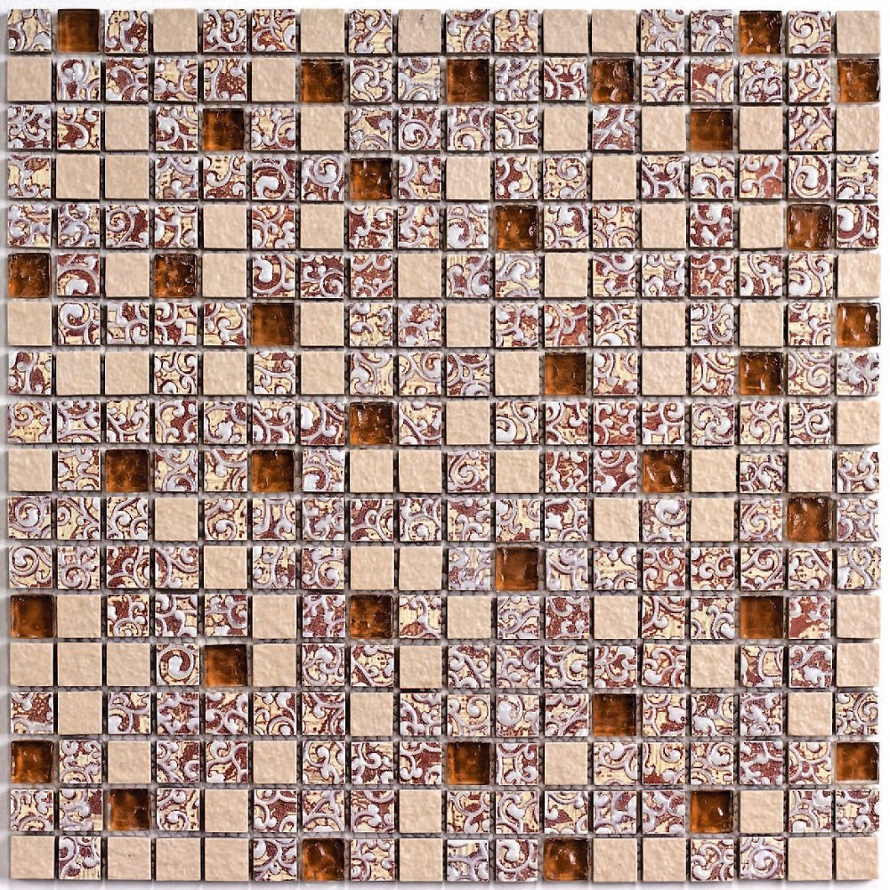 Мозаика Bonaparte Bonaparte Dreams Beige, цвет коричневый, поверхность глянцевая, квадрат, 300x300