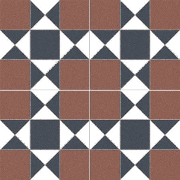 Керамогранит Dual Gres Cardiff Burdeos (Chic) 7, цвет коричневый, поверхность матовая, квадрат, 450x450