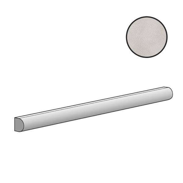 Бордюры Sartoria Tsquare Pencil Half Moon Glossy TTTSW02P, цвет серый, поверхность глянцевая, прямоугольник, 15x300