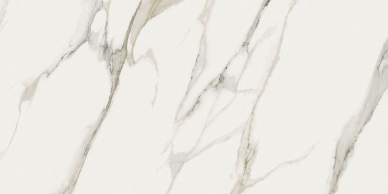 Керамогранит ABK Sensi Signoria Calacatta Michelangelo Lux PF60010364, цвет белый серый, поверхность полированная, прямоугольник, 600x1200