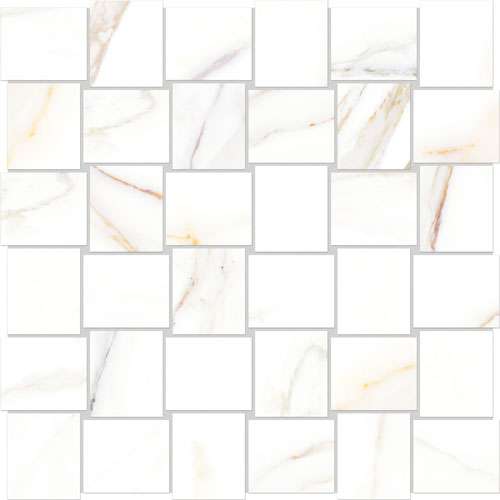 Мозаика Vallelunga Cava Mos Intreccio Satin 6000885, цвет белый, поверхность сатинированная, квадрат, 300x300
