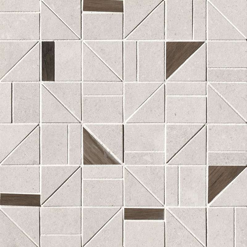 Мозаика Fap Nux White Gres Outline Mosaico, цвет белый, поверхность матовая, квадрат, 300x300