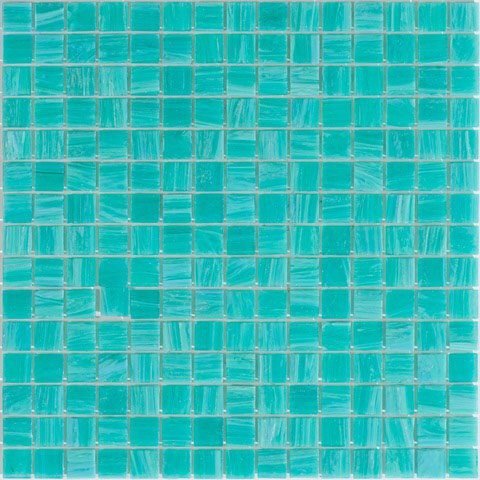 Мозаика Alma Mosaic Stella STM08, цвет бирюзовый, поверхность глянцевая, квадрат, 327x327