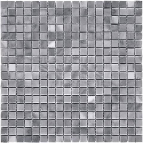 Мозаика Natural Mosaic Adriatica Bardiglio Nuvolato (1,5X1,5) M033-15P, цвет серый, поверхность полированная, квадрат, 305x305