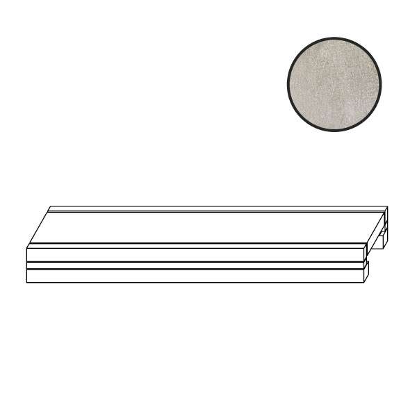 Спецэлементы Piemme Concrete Griglia Scolo Warm Grey Grip/R 20mm 03214, цвет серый, поверхность противоскользящая, прямоугольник, 300x600