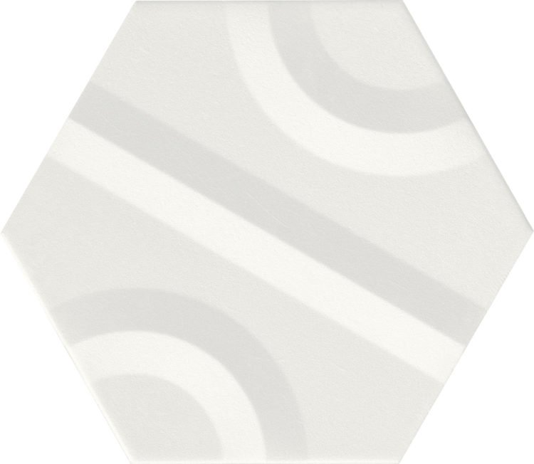 Керамогранит Aparici Chaplin White Chic Hexagon, цвет белый, поверхность структурированная, шестиугольник, 250x290
