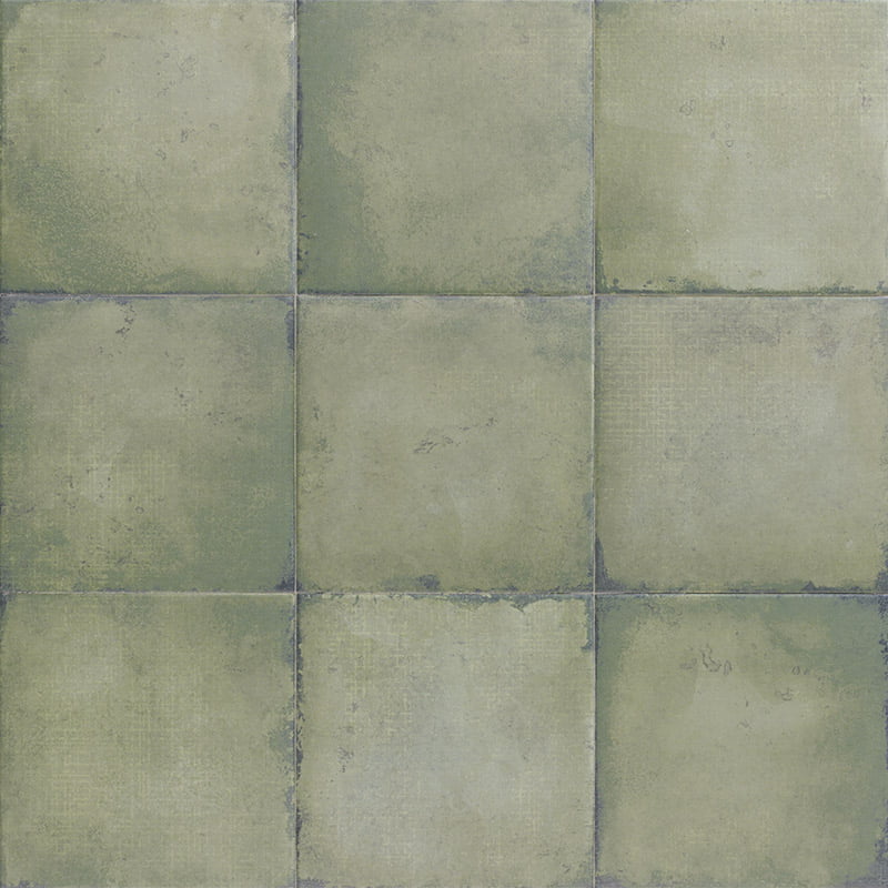 Керамогранит Mainzu Bottega Verd Pav., цвет зелёный, поверхность матовая, квадрат, 200x200