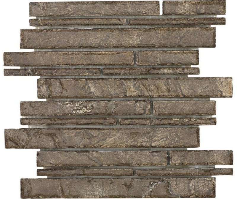 Мозаика Dune Stone Mosaics Duende Copper 187282, цвет коричневый, поверхность матовая, прямоугольник, 300x300