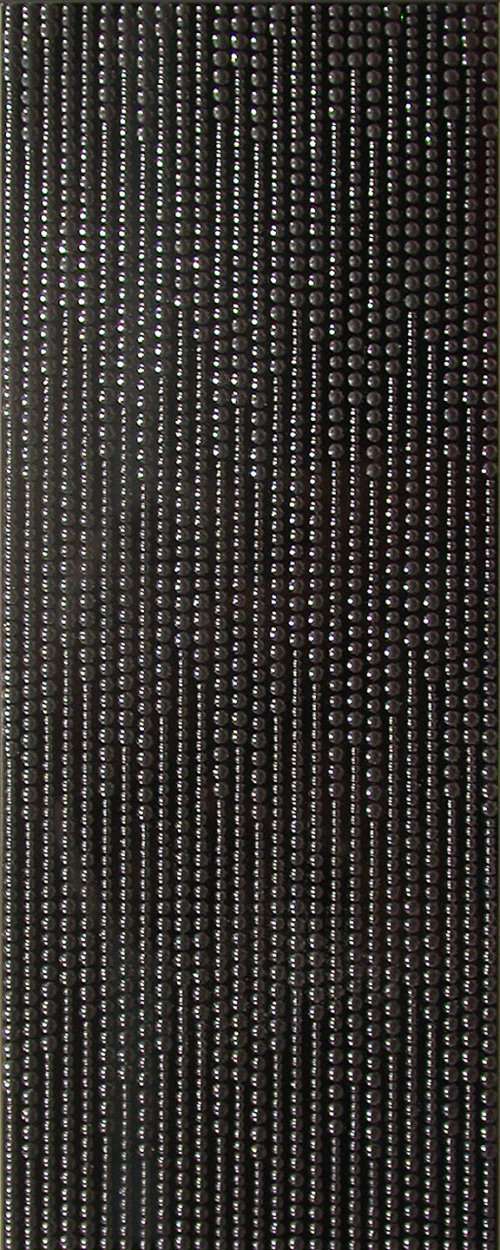 Декоративные элементы Cedam Lustri Dec Perle Nero Lucido, цвет чёрный, поверхность глянцевая, прямоугольник, 200x500