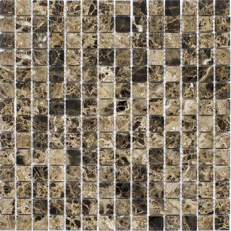 Мозаика Starmosaic Wild Stone Dark Emperador Polished, цвет коричневый тёмный, поверхность полированная, квадрат, 305x305