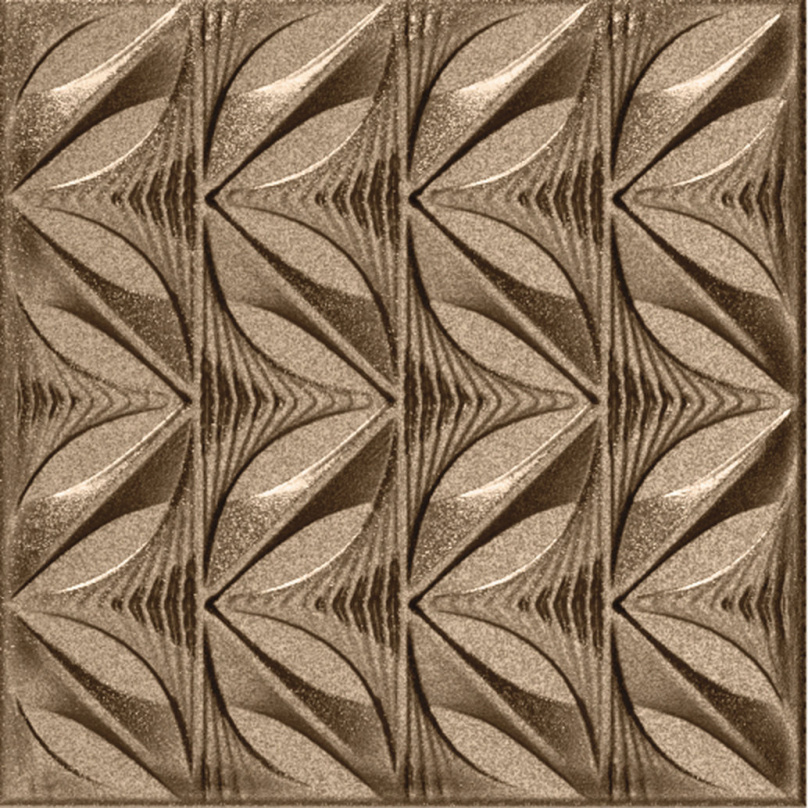 Керамическая плитка Baldocer Gamma Bronze, цвет коричневый, поверхность рельефная, квадрат, 150x150