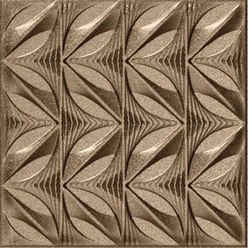 Керамическая плитка Baldocer Gamma Bronze, цвет коричневый, поверхность рельефная, квадрат, 150x150