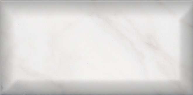 Керамическая плитка Kerama Marazzi Фрагонар белый грань 16073, цвет белый, поверхность глянцевая, прямоугольник, 74x150