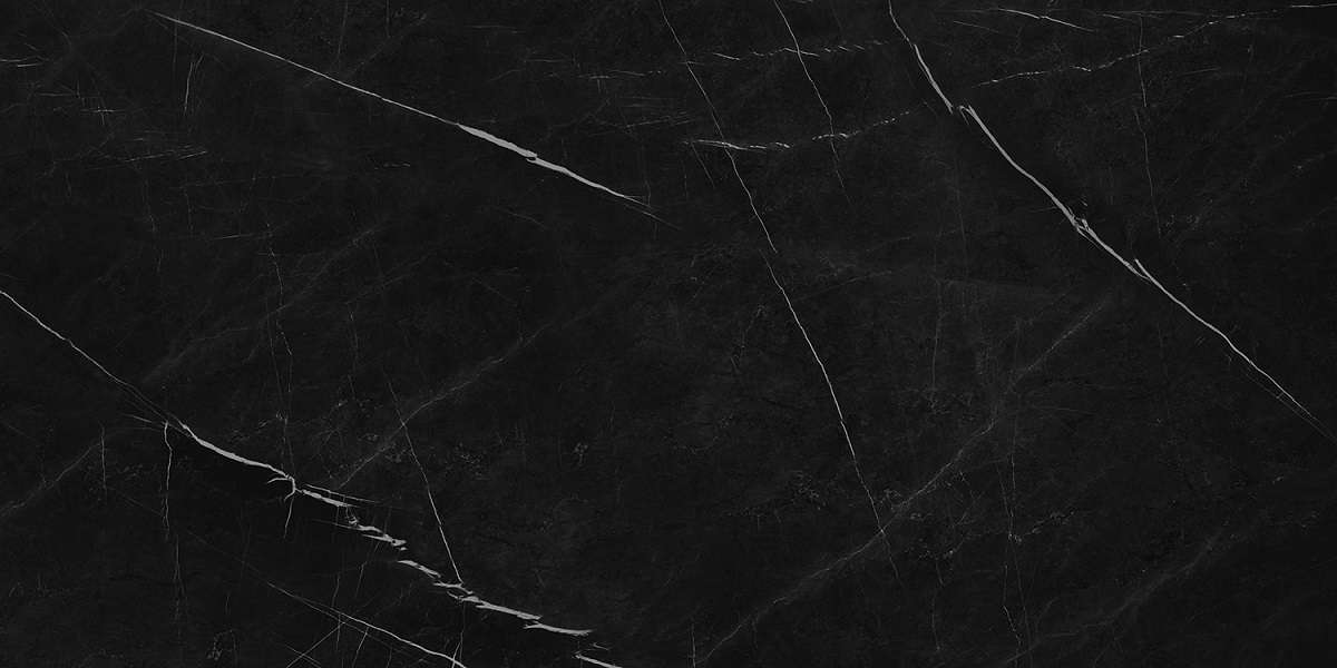Керамогранит Eurotile Pietra Black 907, цвет чёрный, поверхность полированная, прямоугольник, 800x1600