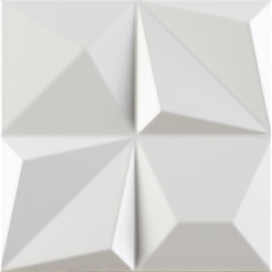 Керамическая плитка Dune Shapes 1 Multichapes White 187346, цвет белый, поверхность матовая 3d (объёмная), квадрат, 250x250