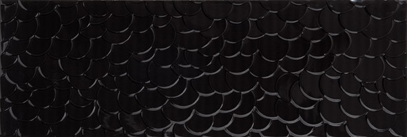 Керамическая плитка Aparici Nordic Negro Shell, цвет чёрный, поверхность глянцевая, квадрат, 298x895