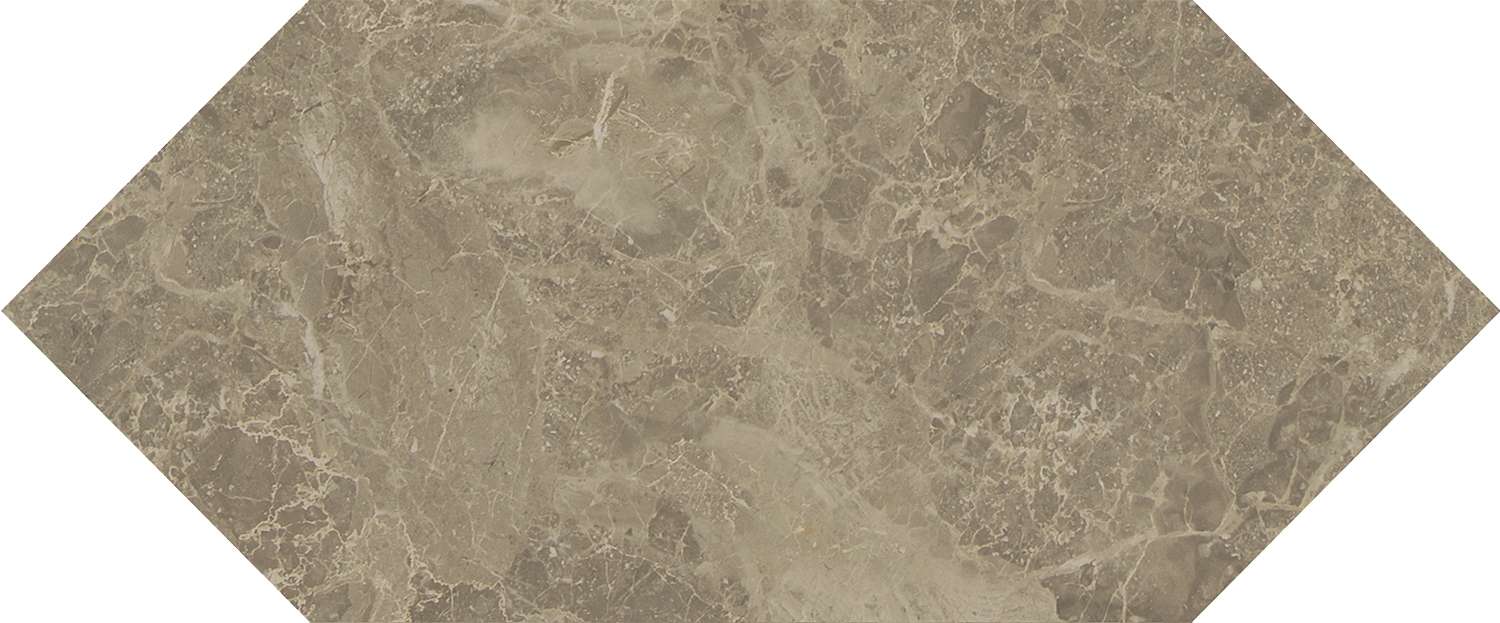 Керамическая плитка Kerama Marazzi Бикуш бежевый темный глянцевый 35002, цвет бежевый, поверхность глянцевая, шестиугольник, 140x340