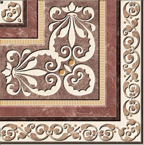 Вставки Estile Esquinera Marble, цвет коричневый, поверхность матовая, квадрат, 220x200