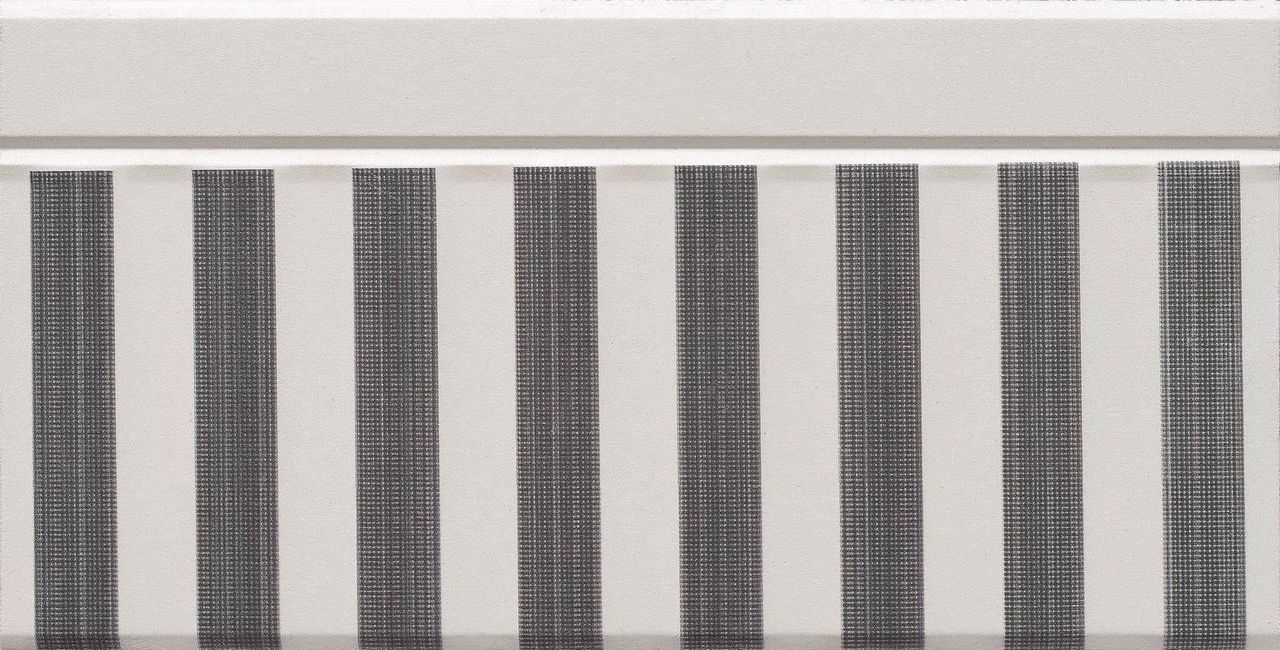 Бордюры Atlantic Tiles №5 Zocalo Coco Nero, цвет чёрно-белый, поверхность матовая, прямоугольник, 150x295