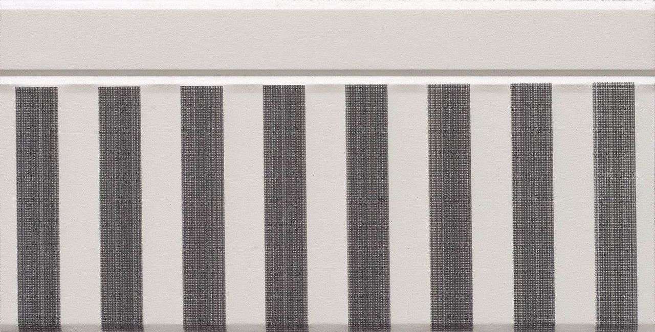 Бордюры Atlantic Tiles №5 Zocalo Coco Nero, цвет чёрно-белый, поверхность матовая, прямоугольник, 150x295