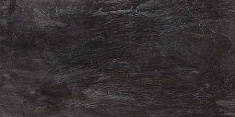 Керамогранит Rex Ardoise Noir Ret 757831, цвет чёрный, поверхность матовая, прямоугольник, 600x1200