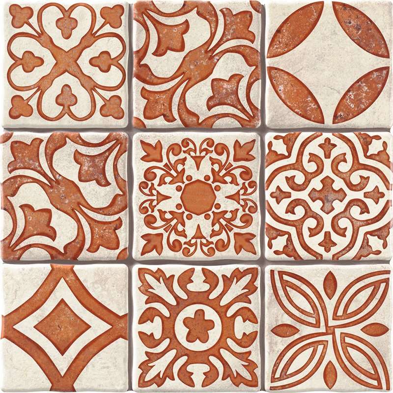 Декоративные элементы Mainzu Duomo Monza Terra, цвет терракотовый, поверхность матовая, квадрат, 200x200