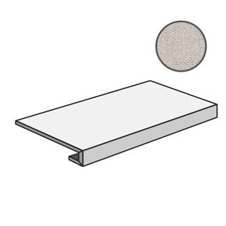 Ступени Sant Agostino Grad.90 Set Concrete Pearl CSAGSCPE90, цвет серый, поверхность матовая, прямоугольник с капиносом, 330x900