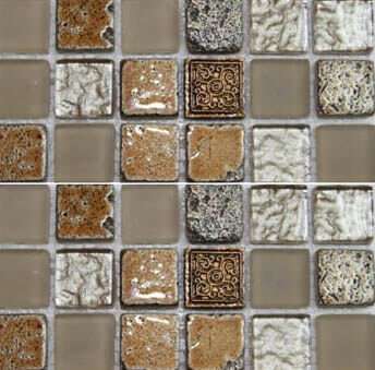 Мозаика Bars Crystal Mosaic Смеси с декорами HS 1004 (23x23 mm), цвет разноцветный, поверхность глянцевая, квадрат, 300x300
